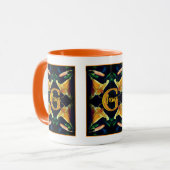 Benutzerdefinierte Monogramm Anfangsbuchstabe Name Tasse (Vorderseite Links)