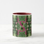 Benutzerdefinierte Monogramm Anfangsname Kiefernza Tasse (Zentrum)