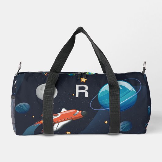 Benutzerdefinierte Monogramm-Außenraumhalterung Mo Duffle Bag (Rückseite)