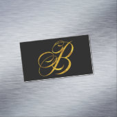 Benutzerdefinierte Monogramm-B-Imitat Gold Foil Mo Magnetische Visitenkarte (Beispiel)