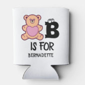 Benutzerdefinierte Monogramm B ist für ein lustige Dosenkühler (Rückseite)