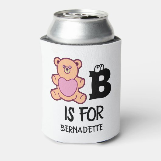 Benutzerdefinierte Monogramm B ist für ein lustige Dosenkühler (Kanne Rückseite)