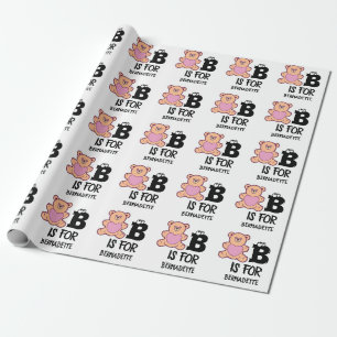 Benutzerdefinierte Monogramm B ist für ein lustige Geschenkpapier