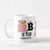 Benutzerdefinierte Monogramm B ist für ein lustige Kaffeetasse (Links)