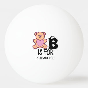 Benutzerdefinierte Monogramm B ist für ein lustige Tischtennisball