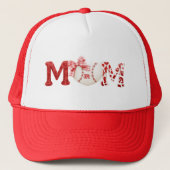 Benutzerdefinierte Monogramm-Baseball-Mama Truckerkappe (Vorderseite)