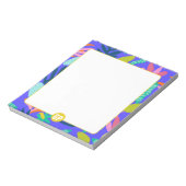 benutzerdefinierte monogramm blaues hübsches niedl notizblock (Rotiert)