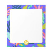 benutzerdefinierte monogramm blaues hübsches niedl notizblock (Vorderseite)