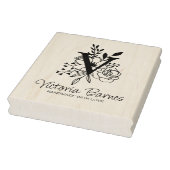 Benutzerdefinierte Monogramm-Blume Handmade-Busine Gummistempel (Stempel)