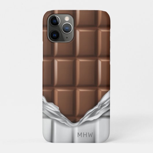 Benutzerdefinierte Monogramm-"Chocolate-Bar"-Telef Case-Mate iPhone Hülle (Rückseite)