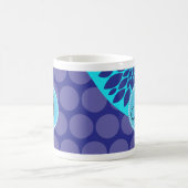 Benutzerdefinierte Monogramm erste Aquamarine Lila Kaffeetasse (Mittel)
