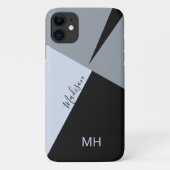 Benutzerdefinierte monogramm-Farbblöcke Telefonfäl Case-Mate iPhone Hülle (Rückseite)