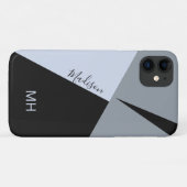 Benutzerdefinierte monogramm-Farbblöcke Telefonfäl Case-Mate iPhone Hülle (Rückseite (Horizontal))