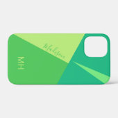 Benutzerdefinierte monogramm-Farbblöcke Telefonfäl Case-Mate iPhone Hülle (Rückseite (Horizontal))