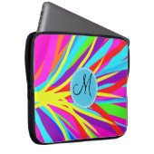 Benutzerdefinierte monogramm-Farbpinselstriche (Vi Laptopschutzhülle (Vorne Rechts)