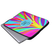 Benutzerdefinierte monogramm-Farbpinselstriche (Vi Laptopschutzhülle (Vorne Knopf)