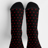 Benutzerdefinierte Monogramm-Farbsocken Socken (Oben)