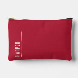 Benutzerdefinierte Monogramm, festliche rote Weihn Zubehörtasche