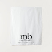 Benutzerdefinierte Monogramm Geschäft Tischläufer Wandteppich (Vorderseite)
