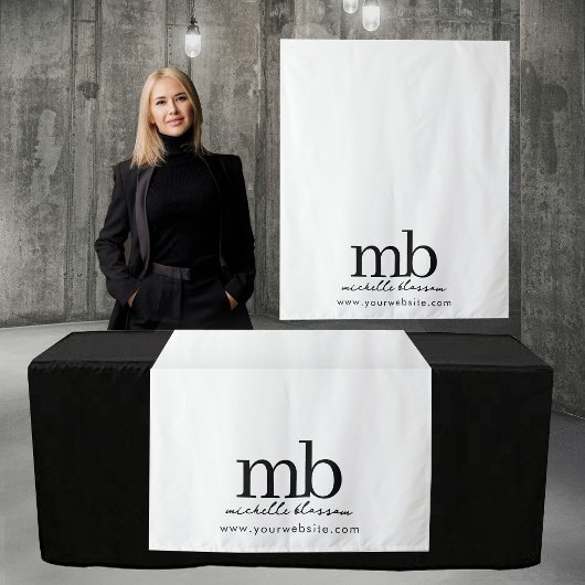 Benutzerdefinierte Monogramm Geschäft Tischläufer Wandteppich
