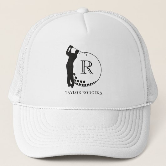 Benutzerdefinierte Monogramm Golf Swing Mütze (Vorderseite)