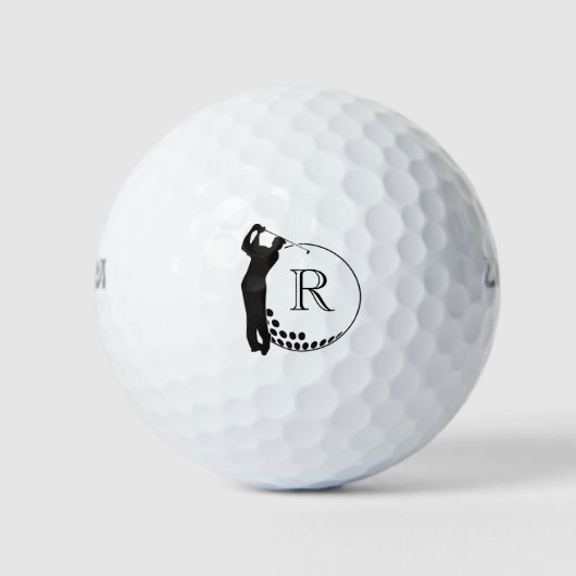 Benutzerdefinierte Monogramm-Golfschaukel Golfball (Vorderseite)