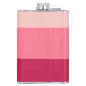 Benutzerdefinierte Monogramm, hellrosa Retrotypogr Flachmann (Rückseite)