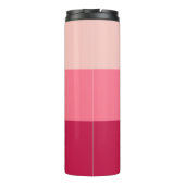 Benutzerdefinierte Monogramm, hellrosa Retrotypogr Thermosbecher (Rückseite)