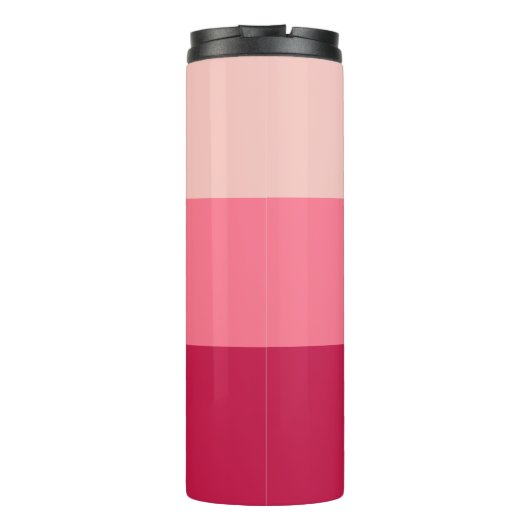 Benutzerdefinierte Monogramm, hellrosa Retrotypogr Thermosbecher (Rückseite)