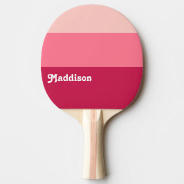 Benutzerdefinierte Monogramm, hellrosa Retrotypogr Tischtennis Schläger