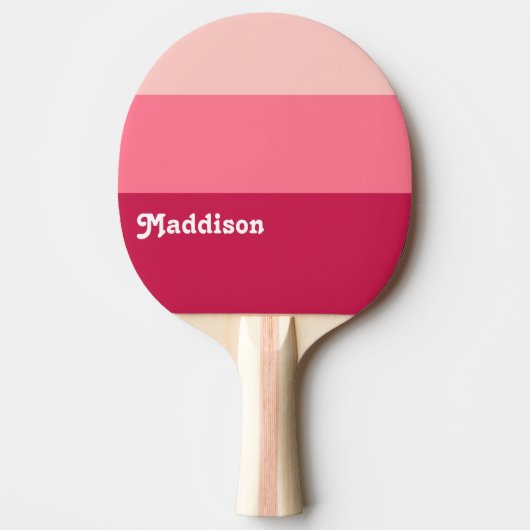 Benutzerdefinierte Monogramm, hellrosa Retrotypogr Tischtennis Schläger (Vorderseite)