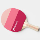 Benutzerdefinierte Monogramm, hellrosa Retrotypogr Tischtennis Schläger (Seitenansicht)