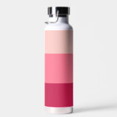 Benutzerdefinierte Monogramm, hellrosa Retrotypogr Trinkflasche (Rechts)