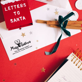 Benutzerdefinierte Monogramm-Hirsch-Rücksendeadres Gummistempel