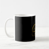 Benutzerdefinierte Monogramm-I-Imitat Gold Foil Mo Kaffeetasse (Links)
