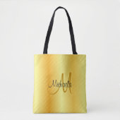 Benutzerdefinierte Monogramm-Imitat Gold Moderne e Tasche (Vorderseite)