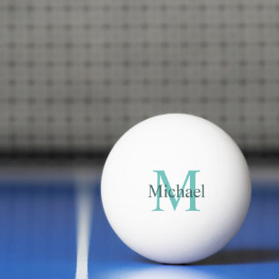 Benutzerdefinierte Monogramm-Initial-Moderne Elega Tischtennisball