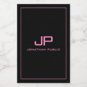 Benutzerdefinierte Monogramm Initial Text Simple T Weinetikett (Einzelnes Label)