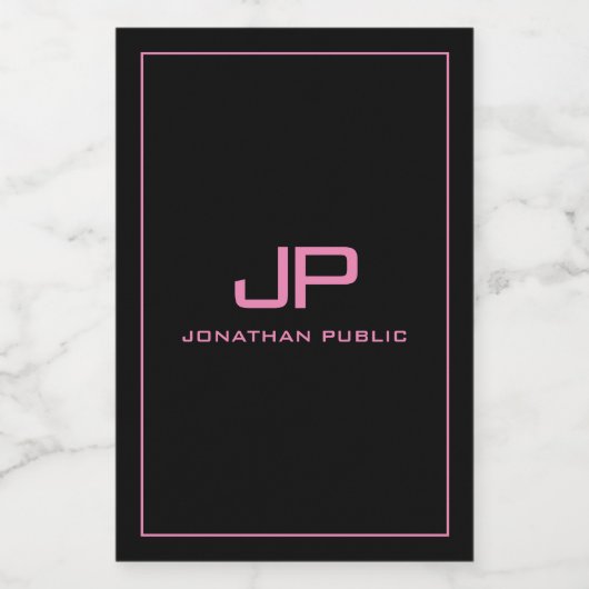 Benutzerdefinierte Monogramm Initial Text Simple T Weinetikett (Einzelnes Label)