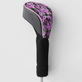 Benutzerdefinierte Monogramm-Initiale Name Lila Gä Golf Headcover (angewinkelt)