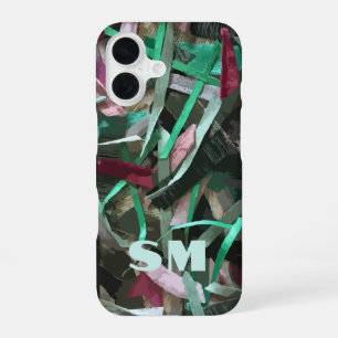Benutzerdefinierte Monogramm-Initialen Abstrakte S iPhone 16 Hülle