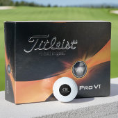 Benutzerdefinierte Monogramm-Initialen Einfach Mod Golfball