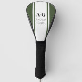 Benutzerdefinierte Monogramm-Initialen - grün Golf Headcover (Vorderseite)