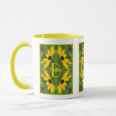 Benutzerdefinierte Monogramm-Initialen-Name Black Tasse (Links)