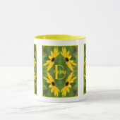 Benutzerdefinierte Monogramm-Initialen-Name Black Tasse (Zentrum)
