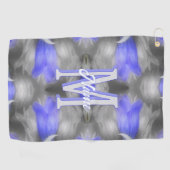 Benutzerdefinierte Monogramm-Initialen-Name Blumen Golfhandtuch (Horizontal)