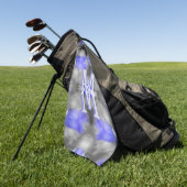 Benutzerdefinierte Monogramm-Initialen-Name Blumen Golfhandtuch (Gras)