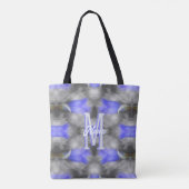 Benutzerdefinierte Monogramm-Initialen-Name Blumen Tasche (Rückseite)