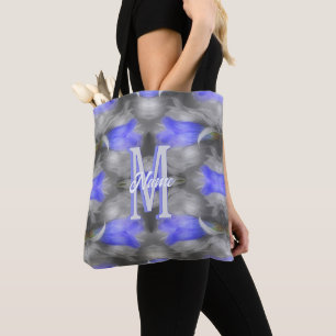 Benutzerdefinierte Monogramm-Initialen-Name Blumen Tasche