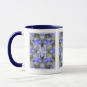 Benutzerdefinierte Monogramm-Initialen Name Floral Tasse (Links)